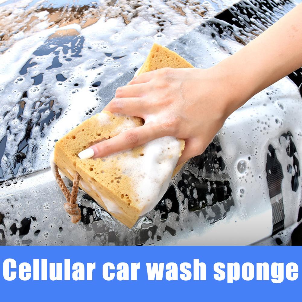 Eco Sponge - 洗車スポンジ ハニカム高密度大型フォームクリーニングブロック 自動車ディテーリングワックスツール 車両アクセサリー