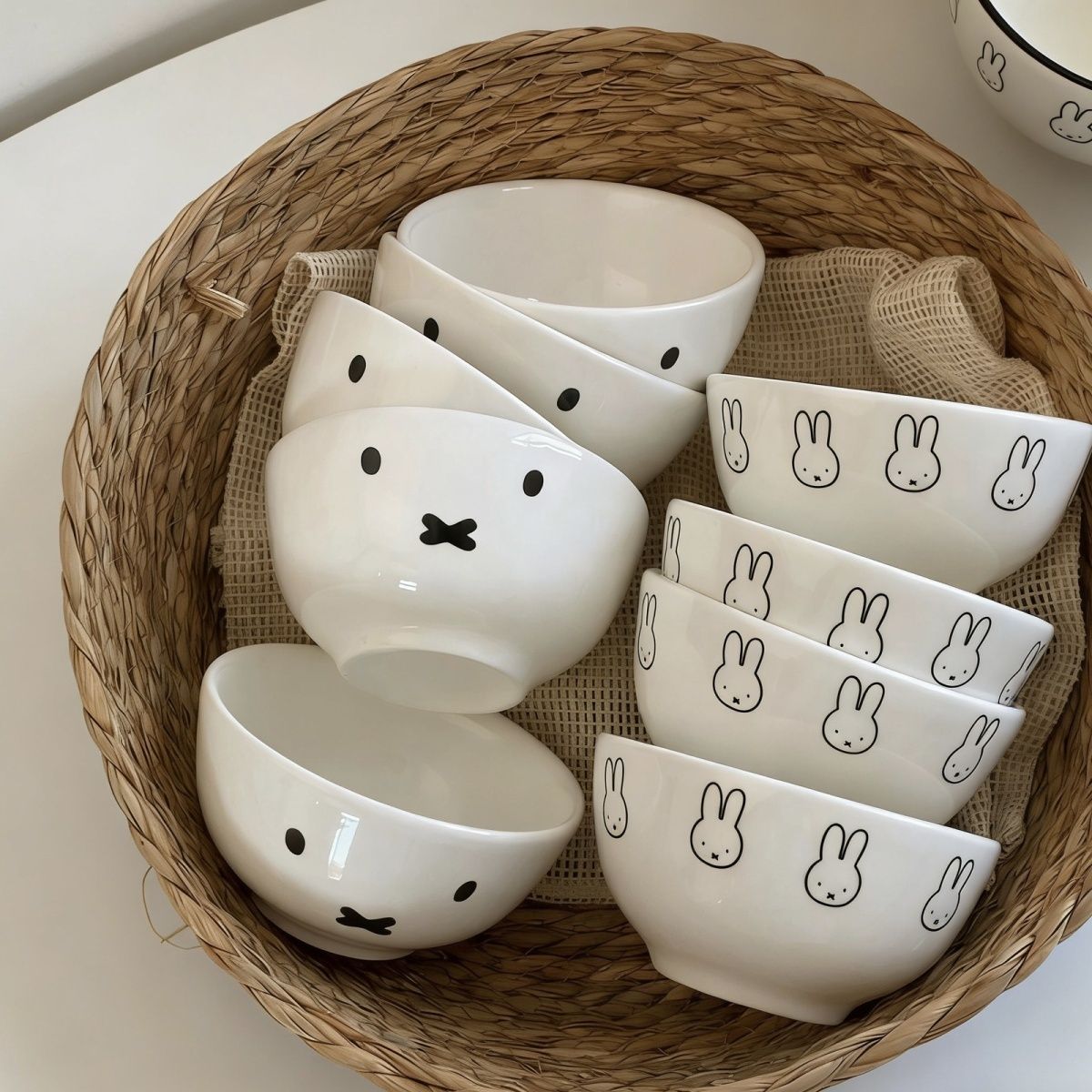 アニメかわいいミッフィーシンプルな陶器食器竹帽子プレート皿ボ - Bamboo Cutlery のレビューと価格