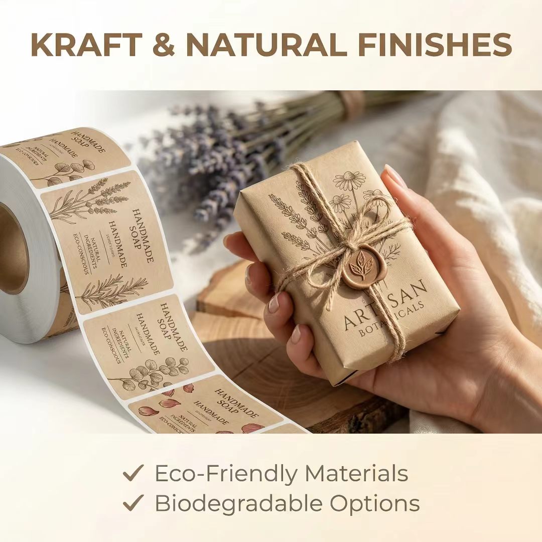 カスタムエコフレンドリークラフト紙石鹸ラベル 生分解性ブラウ - Eco Soap のレビューと価格