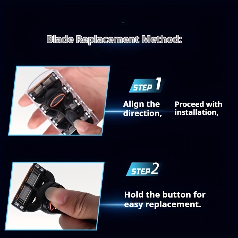 メンズ用、6層構造のステンレス製交換式カミソリ刃、クラシック - Safety Razor Handle のレビューと価格