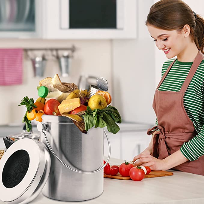 16個入り、コンポスト用バケツフィルター、丸型、持ち運び可能 - Compost Bin のレビューと価格