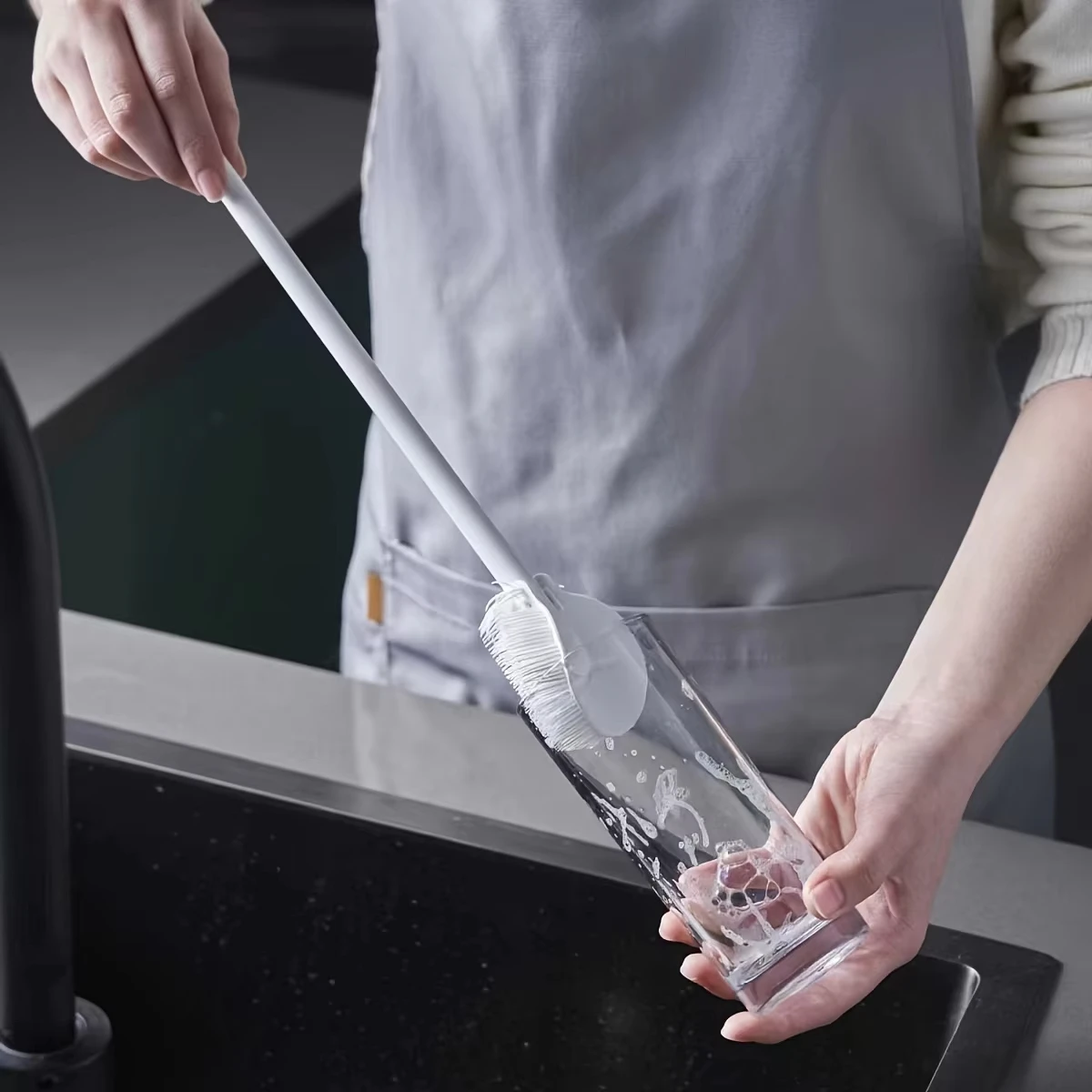 折りたたみ式で360度回転する、長柄のシリコン製多機能クリー - Reusable Bottle のレビューと価格