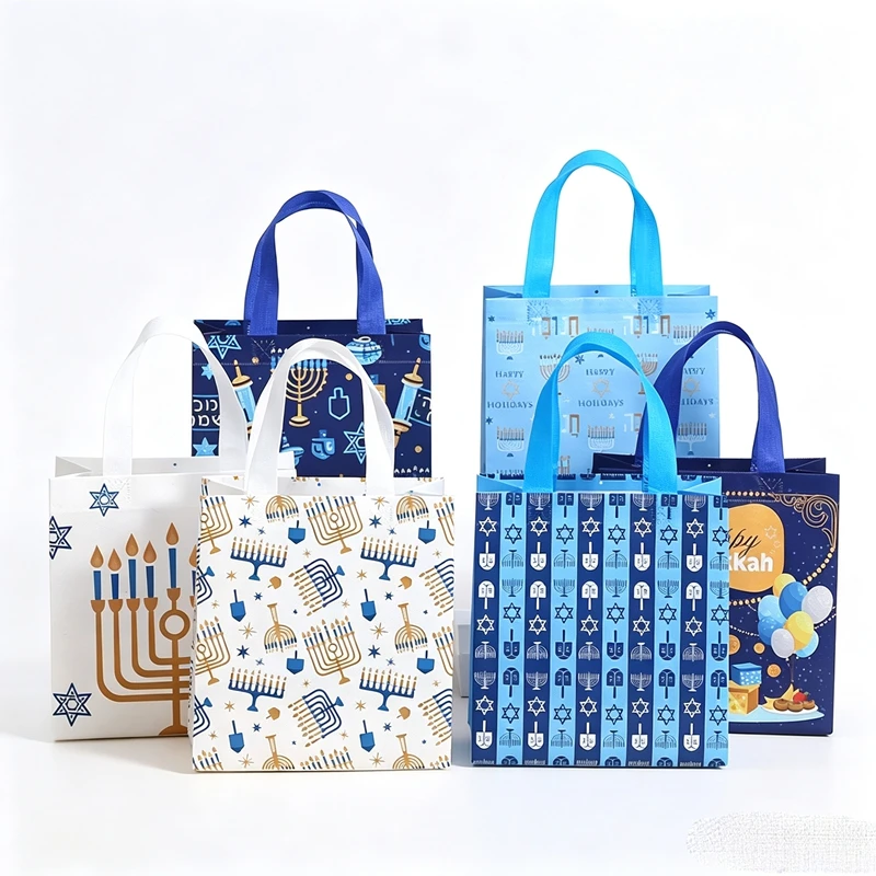 50個入り、おしゃれなユダヤ教の祝祭用、持ち手付きの不織布製 - Reusable Bag のレビューと価格