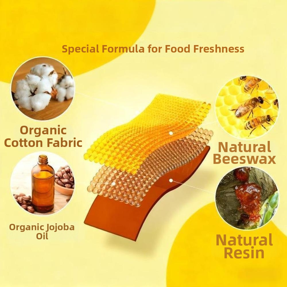 再利用可能な蜜蝋加工のパン袋。蜜蝋コーティングされた綿生地を - Reusable Bag のレビューと価格