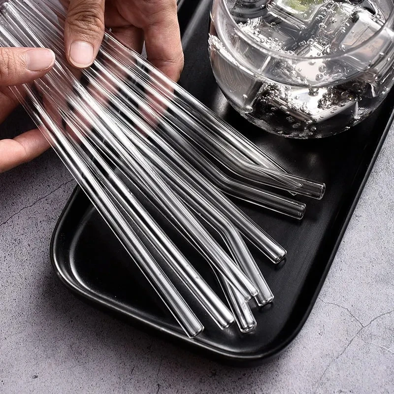 20cm 再利用可能なガラスストロー、高ホウケイ酸スムージー - Reusable Straw のレビューと価格