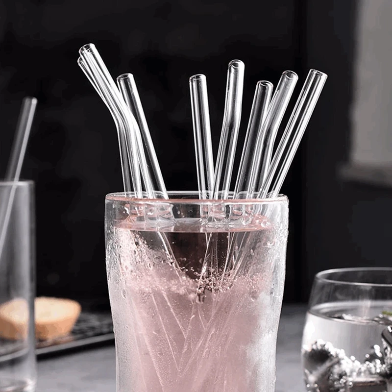 20cm 再利用可能なガラスストロー、高ホウケイ酸スムージー - Reusable Straw のレビューと価格