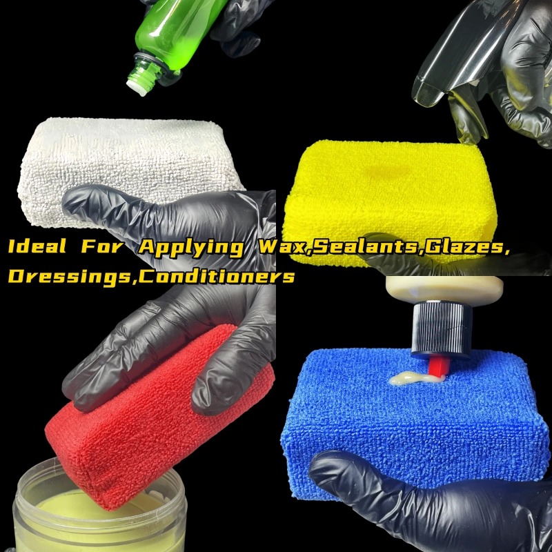 8個入りマイクロファイバーカーワックスアプリケーターパッド、 - Eco Sponge のレビューと価格