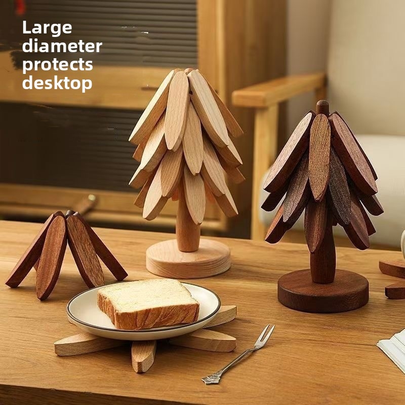 創造的な竹製トリベット、折りたたみ式木製耐熱コースター、熱い - Bamboo Cutlery のレビューと価格