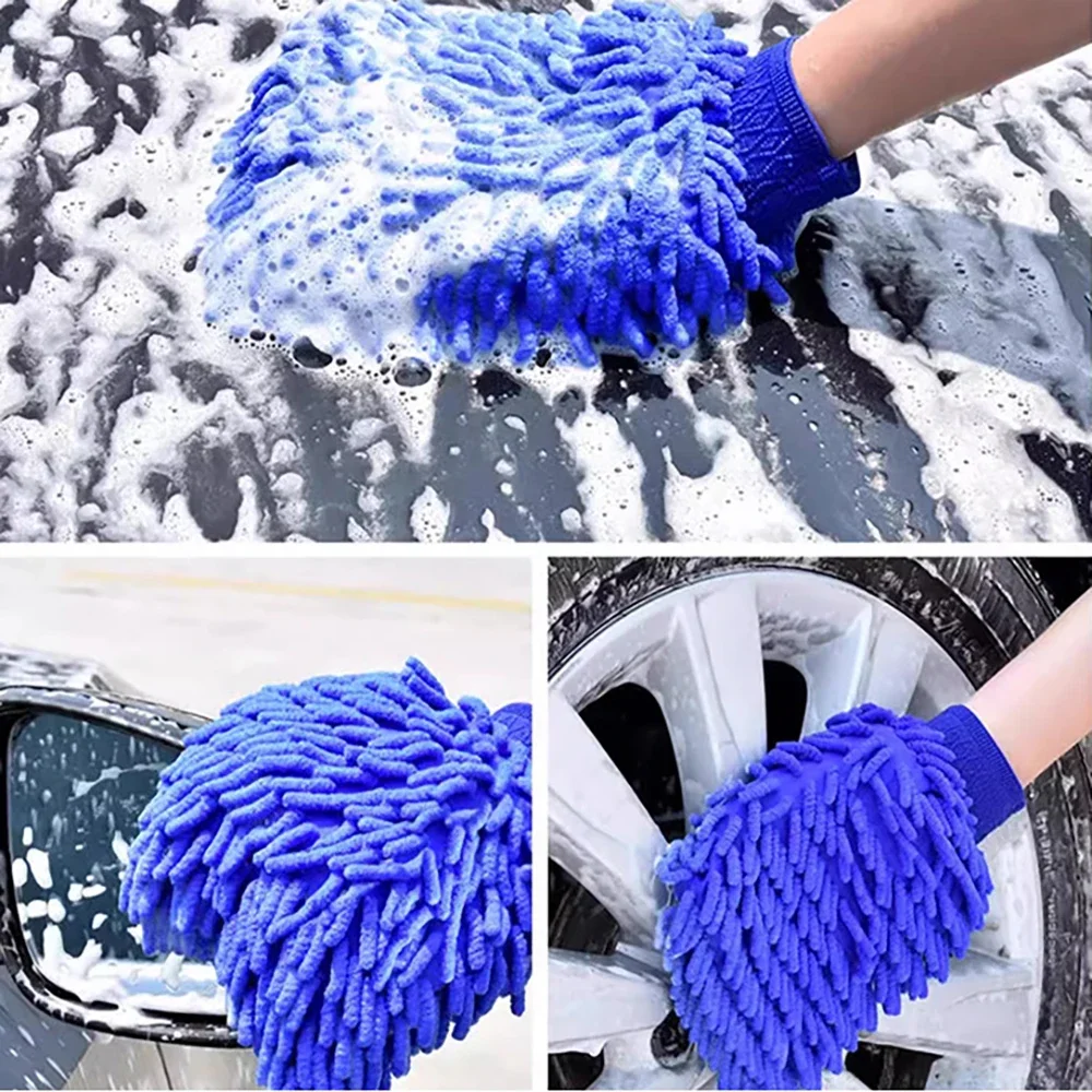 1/2Pc マイクロファイバー洗車手袋シェニールカーミットク - Eco Sponge のレビューと価格
