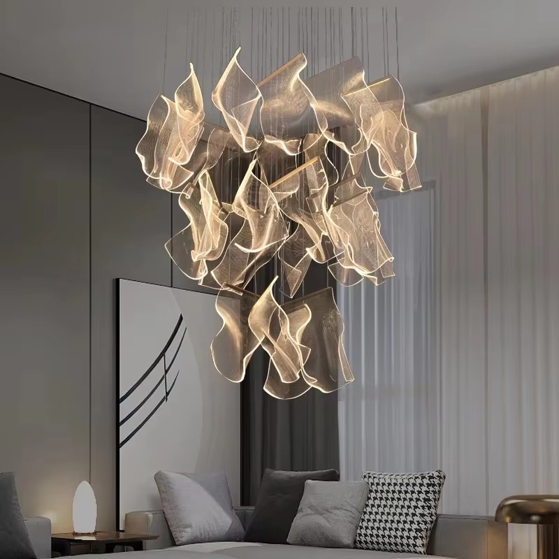 ライトガイド LED シャンデリア照明デュプレックス回転階段 - Sustainable Living Guide のレビューと価格