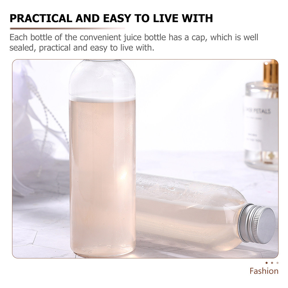 8個入り アルミキャップ付きジュースボトル 透明なプラスチッ - Reusable Bottle のレビューと価格