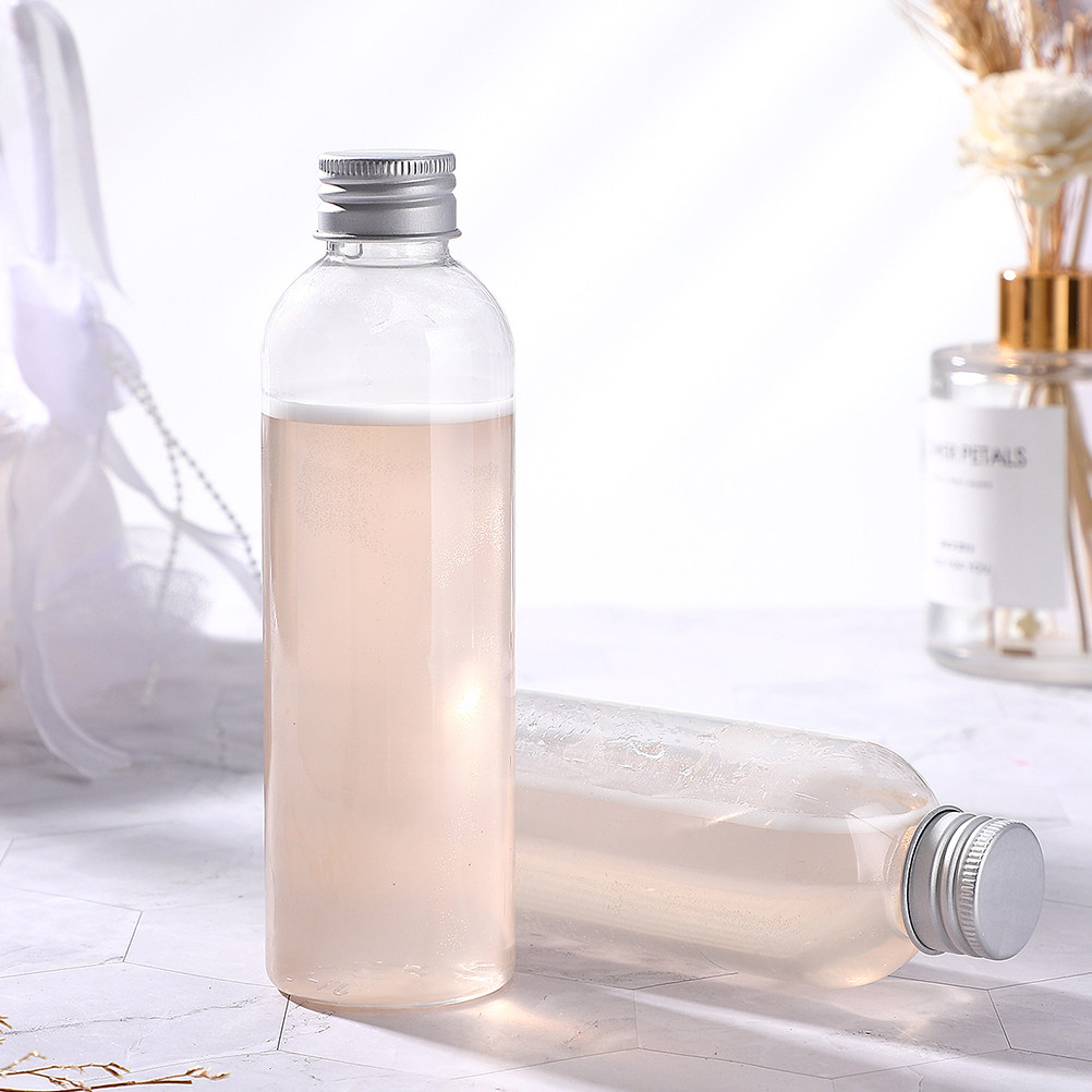 8個入り アルミキャップ付きジュースボトル 透明なプラスチッ - Reusable Bottle のレビューと価格