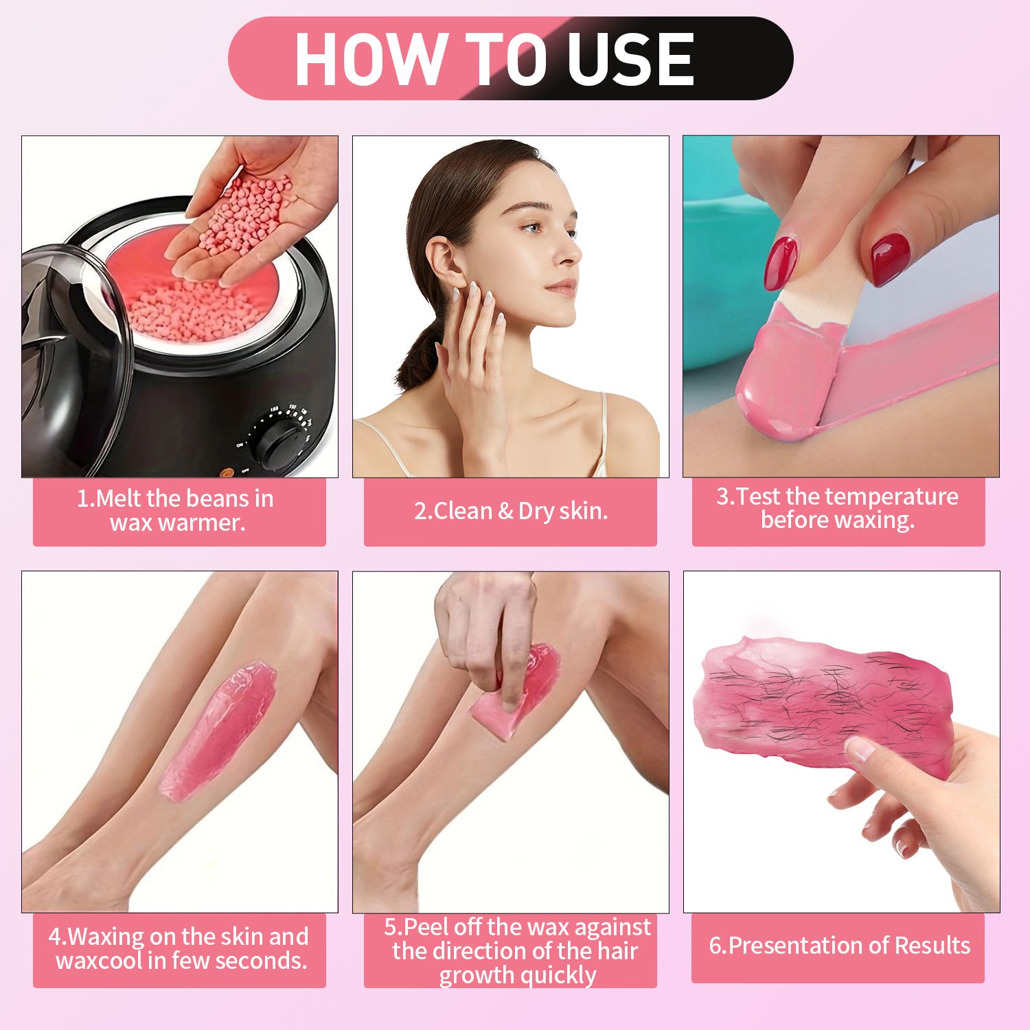 50/100 グラムハードワックス豆固体脱毛器ストリップなし - Beeswax Wrap のレビューと価格