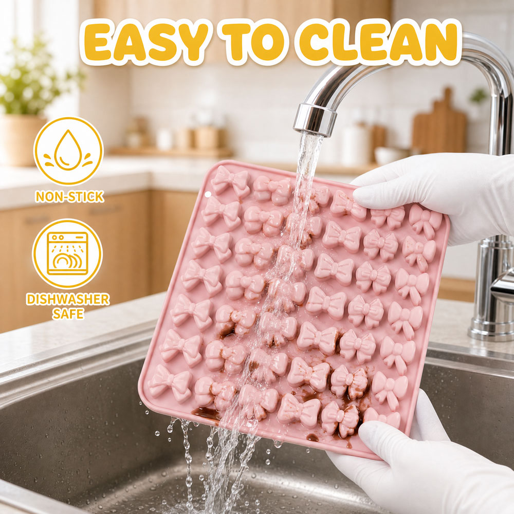 かわいいリボン型のシリコン製ケーキ型。キャンディ、チョコレー - Eco Soap のレビューと価格