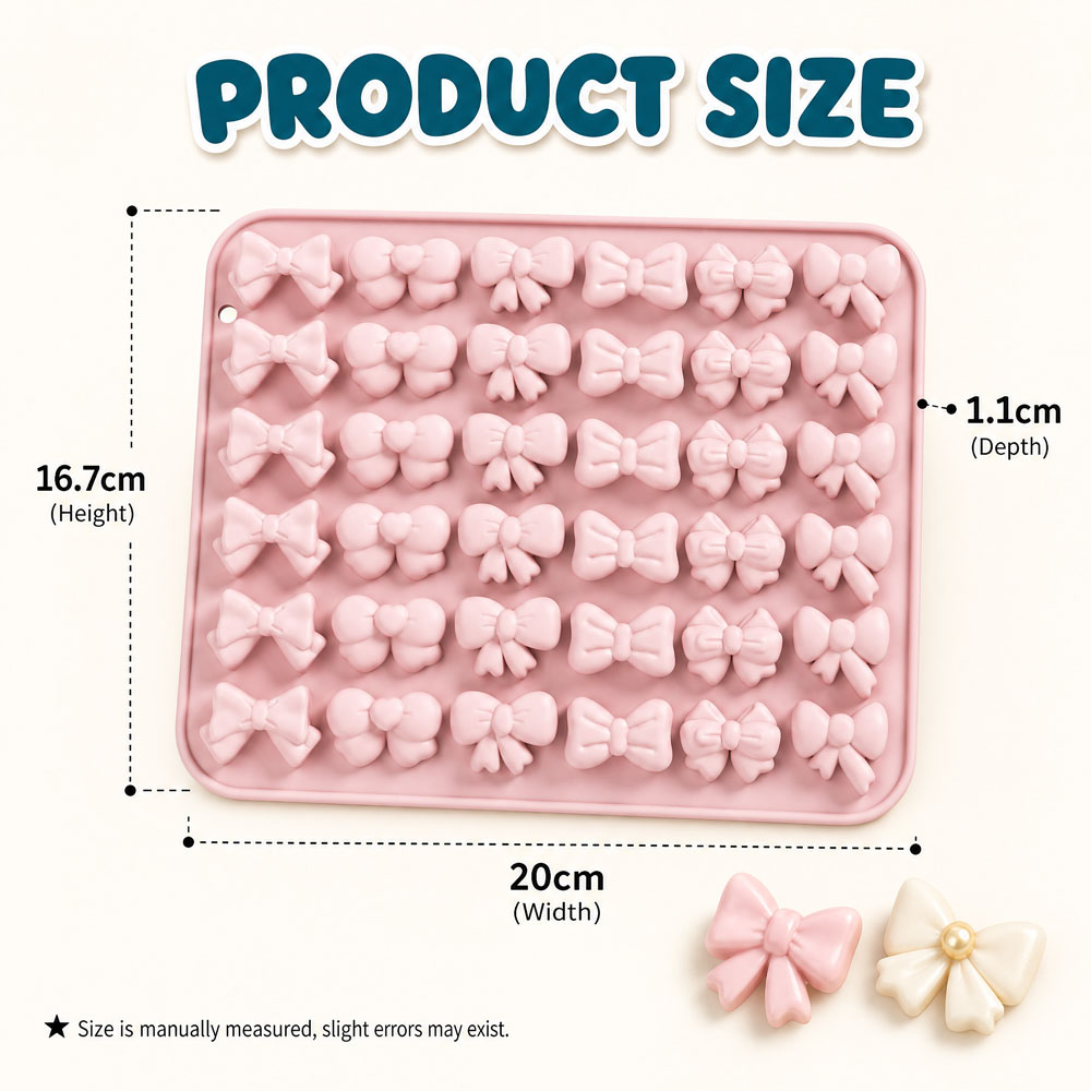 3Dミニシリコン製ケーキ型。かわいいリボン型で、キャンディ、 - Eco Soap のレビューと価格