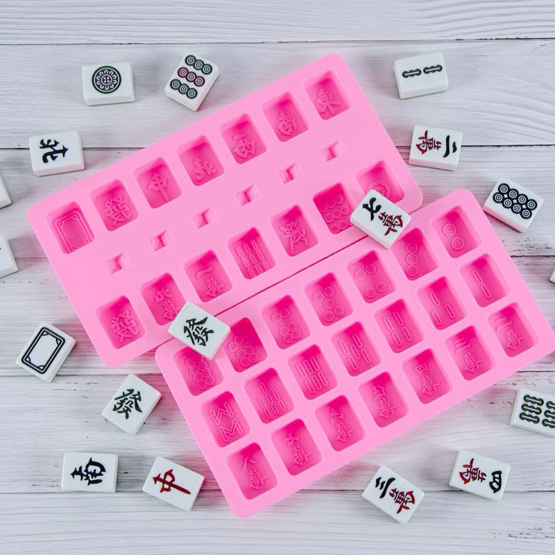 中国麻雀牌のセット、シリコン製の型、サイコロ、チョコレート、 - Eco Soap のレビューと価格